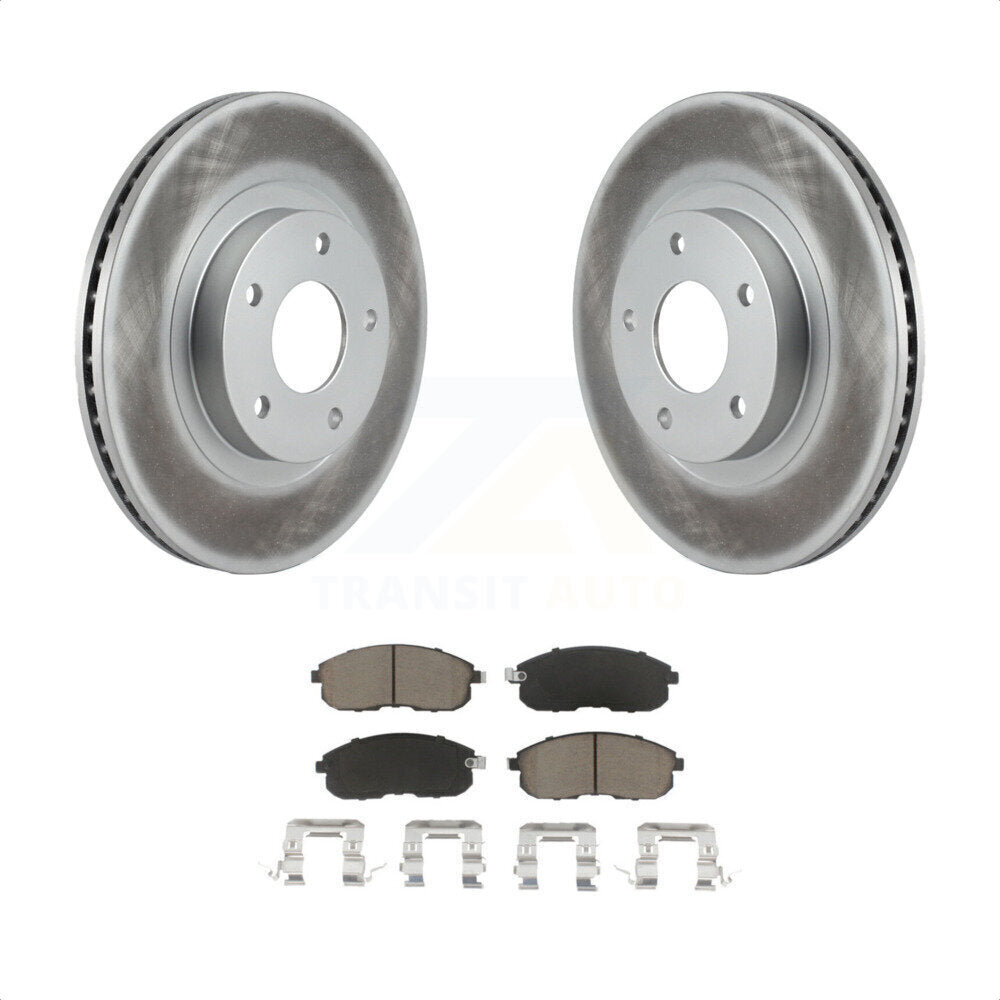 Front Coated Disc Brake Rotors And Ceramic Pads Kit For Nissan Altima Maxima INFINITI I35 KGC-100123 by Transit Auto