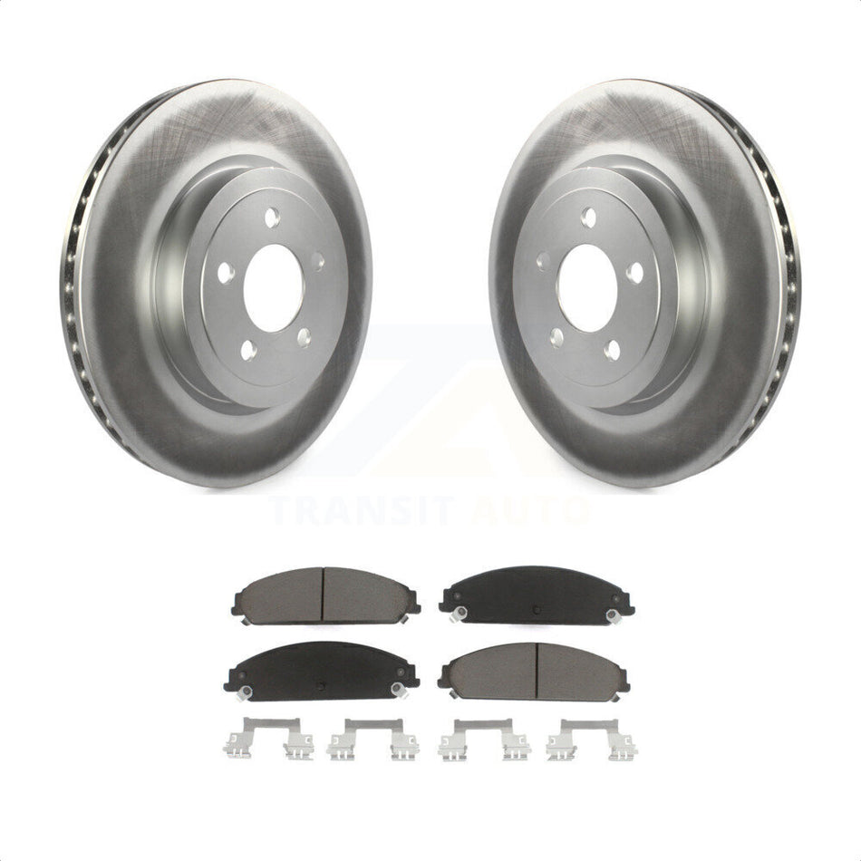 Front Coated Disc Brake Rotors And Ceramic Pads Kit For Dodge Charger Chrysler 300 Challenger Magnum KGC-100127 by Transit Auto