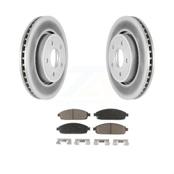 Front Coated Disc Brake Rotors And Ceramic Pads Kit For Jeep Grand Cherokee Commander KGC-100132