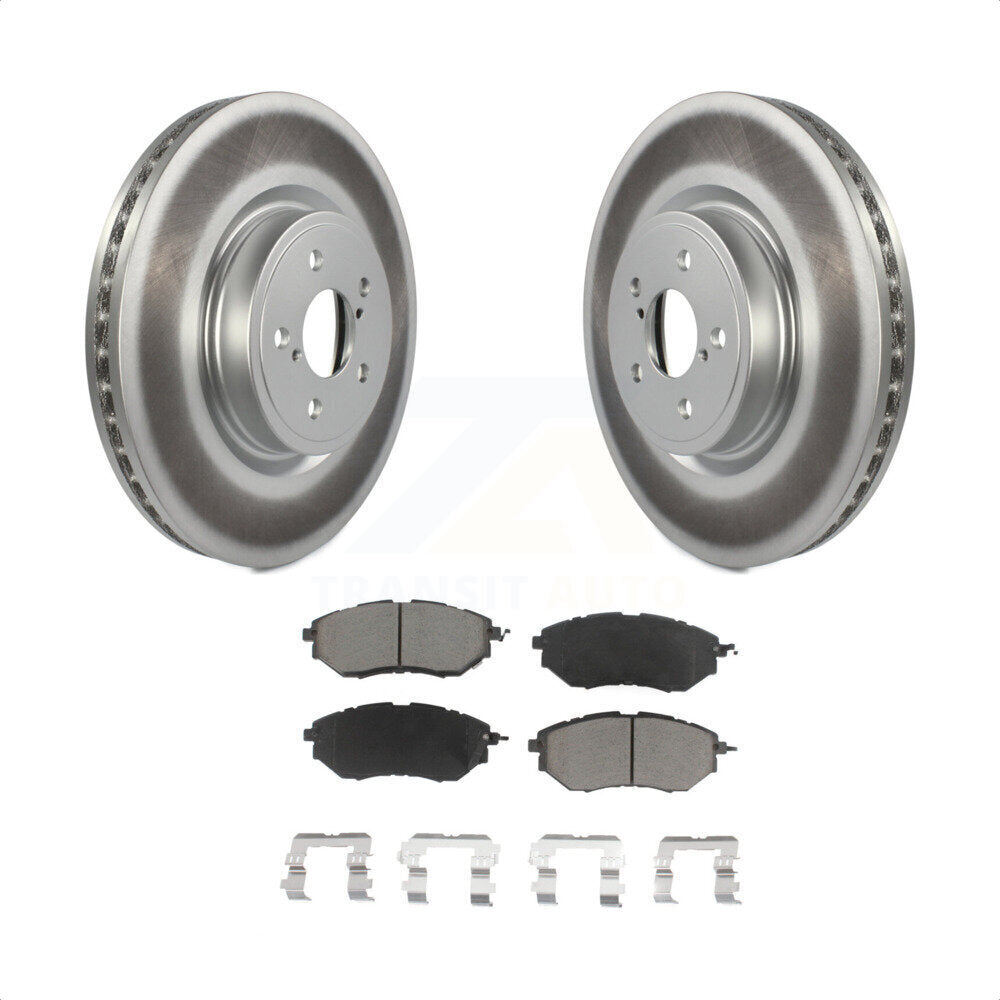 Front Coated Disc Brake Rotors And Ceramic Pads Kit For Subaru Forester Outback Legacy KGC-100139 by Transit Auto