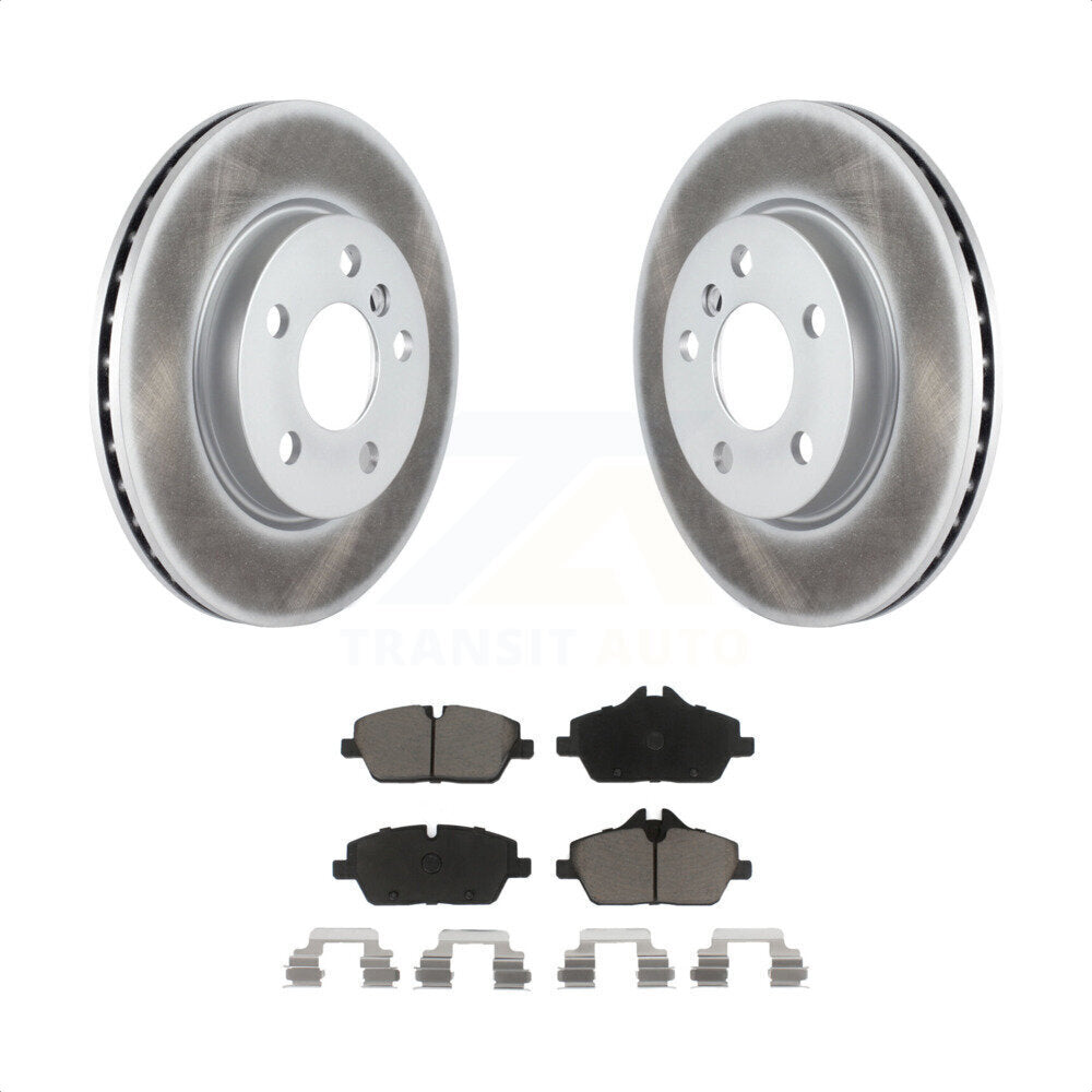 Front Coated Disc Brake Rotors And Ceramic Pads Kit For Mini Cooper KGC-100143 by Transit Auto