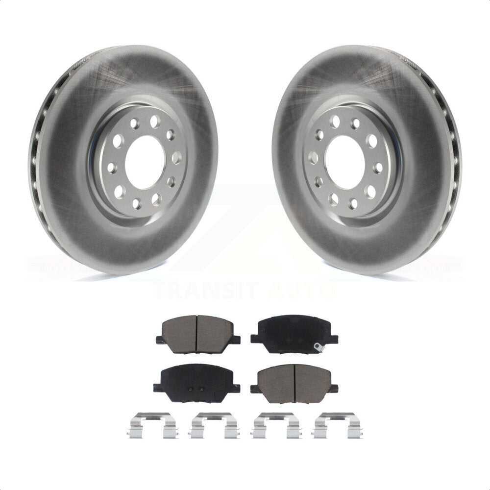 Front Coated Disc Brake Rotors And Ceramic Pads Kit For Jeep Renegade Compass Fiat 500X KGC-100147 by Transit Auto