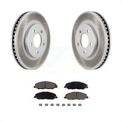 Front Coated Disc Brake Rotors And Ceramic Pads Kit For 2005-2010 Ford Mustang Base KGC-100157