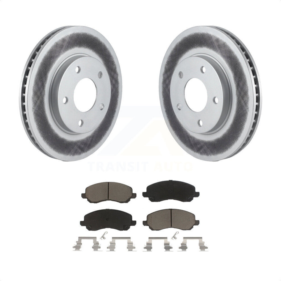 Front Coated Disc Brake Rotors And Ceramic Pads Kit For Mitsubishi Galant Chrysler Sebring Dodge Stratus Eclipse Lancer Outlander KGC-100166 by Transit Auto