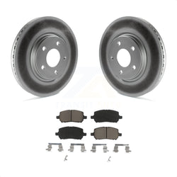 Front Coated Disc Brake Rotors And Ceramic Pads Kit For 2010 Pontiac G5 With Rear Brakes KGC-100193