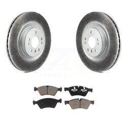 Front Coated Disc Brake Rotors And Ceramic Pads Kit For Mercedes-Benz ML350 GL450 R350 GL550 ML320 GL350 ML550 GL320 KGC-100195