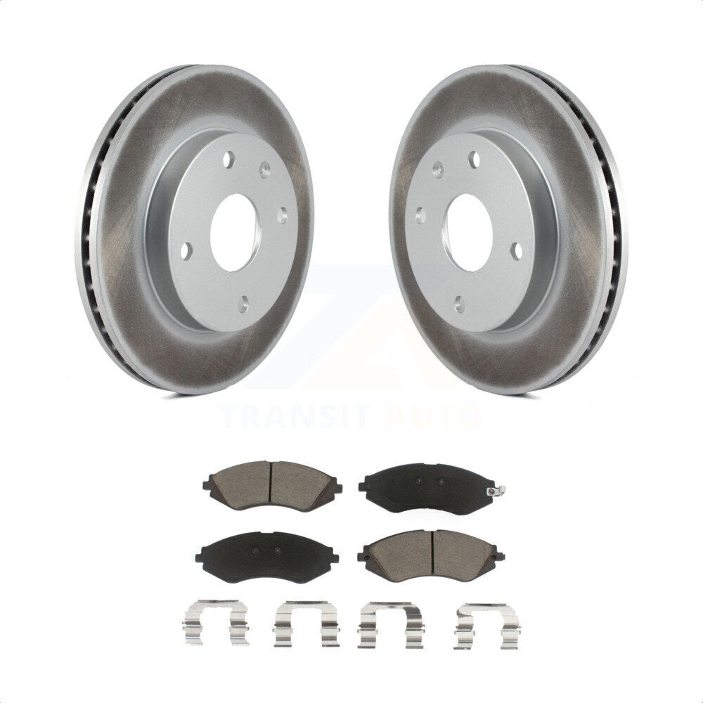 Front Coated Disc Brake Rotors And Ceramic Pads Kit For Suzuki Forenza Reno Chevrolet Optra KGC-100210 by Transit Auto