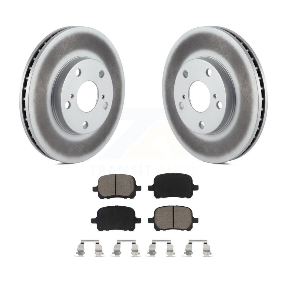 Front Coated Disc Brake Rotors And Ceramic Pads Kit For Toyota Camry Avalon Lexus ES300 Solara KGC-100214 by Transit Auto