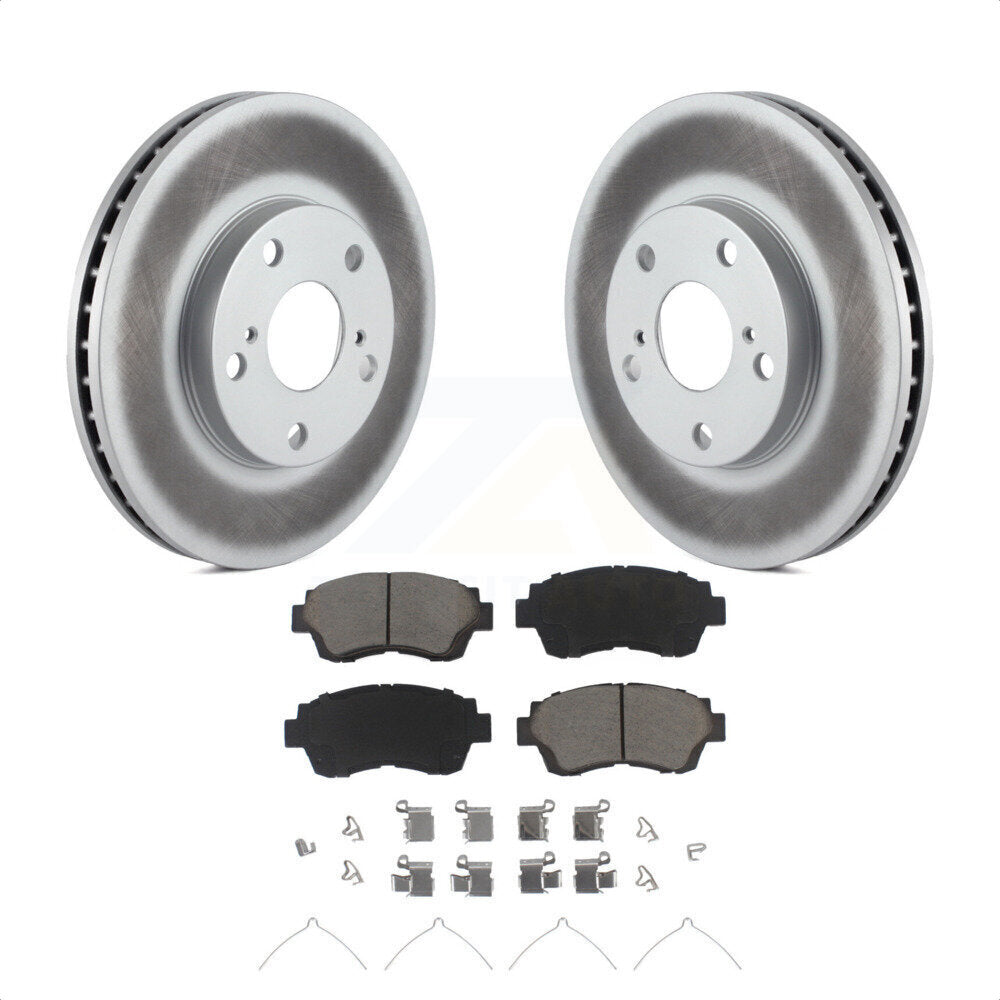 Front Coated Disc Brake Rotors And Ceramic Pads Kit For Toyota Camry Sienna Avalon Lexus ES300 KGC-100218 by Transit Auto