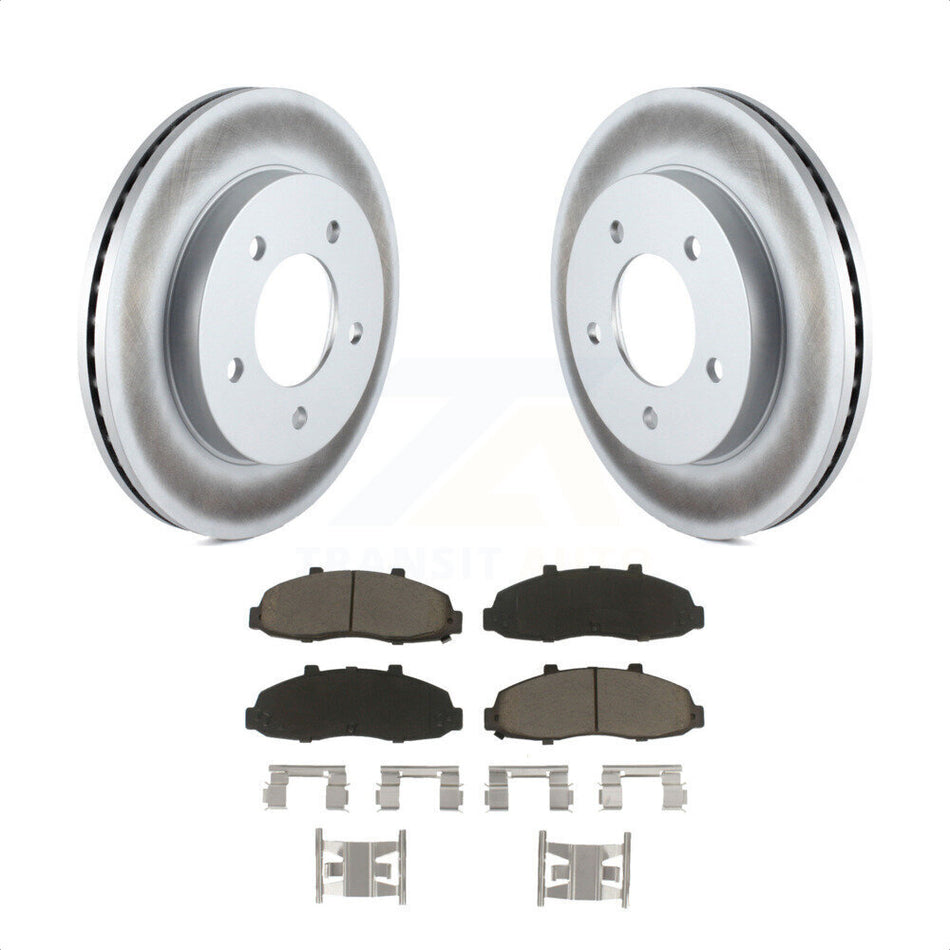 Front Coated Disc Brake Rotors And Ceramic Pads Kit For Ford F-150 Heritage 4WD KGC-100220 by Transit Auto