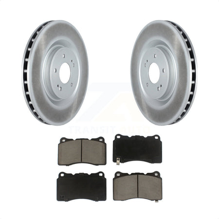 Front Coated Disc Brake Rotors And Ceramic Pads Kit For Mitsubishi Lancer KGC-100238 by Transit Auto