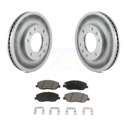 Front Coated Disc Brake Rotors And Ceramic Pads Kit For Kia Sedona Hyundai Entourage KGC-100245