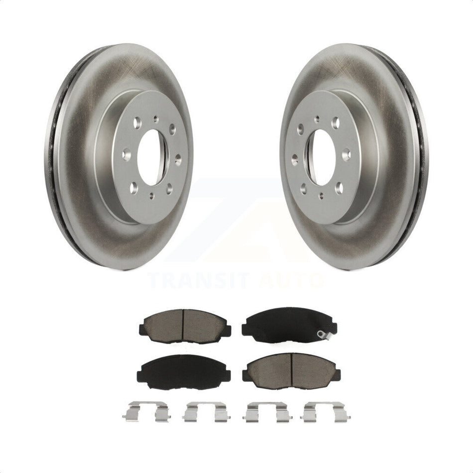 Front Coated Disc Brake Rotors And Ceramic Pads Kit For Honda Civic Insight Acura EL KGC-100250 by Transit Auto