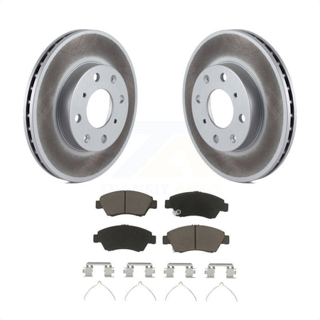 Front Coated Disc Brake Rotors And Ceramic Pads Kit For Honda Civic KGC-100251 by Transit Auto