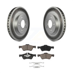 Front Coated Disc Brake Rotors And Ceramic Pads Kit For Ford Escape Mercury Mariner Mazda Tribute KGC-100254