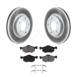Front Coated Disc Brake Rotors And Ceramic Pads Kit For Ford Escape Mazda Tribute Mercury Mariner KGC-100255