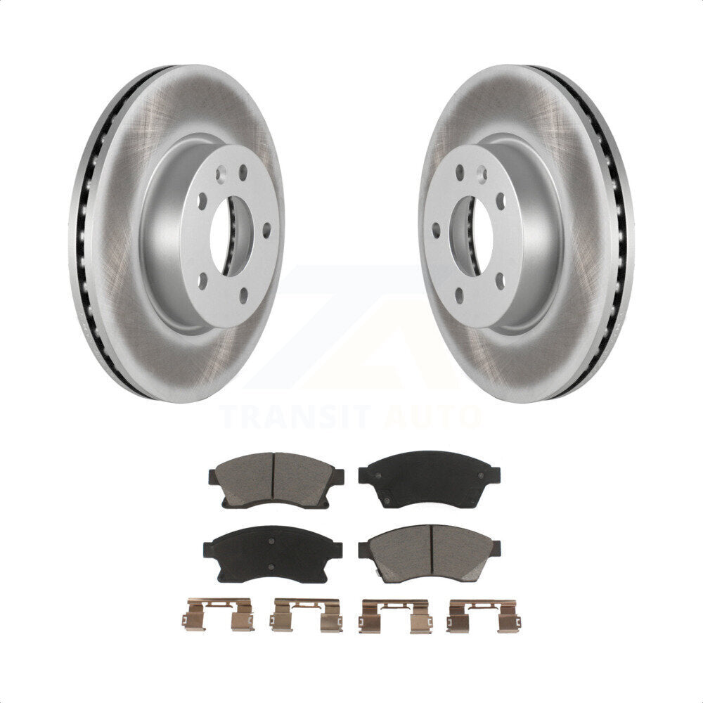 Front Coated Disc Brake Rotors And Ceramic Pads Kit For Cadillac ATS KGC-100264 by Transit Auto