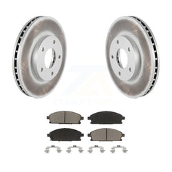 Front Coated Disc Brake Rotors And Ceramic Pads Kit For 2004-2006 Nissan X-Trail KGC-100265