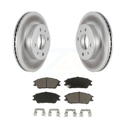 Front Coated Disc Brake Rotors And Ceramic Pads Kit For 2000-2005 Hyundai Accent KGC-100279