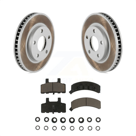 Front Coated Disc Brake Rotors And Ceramic Pads Kit For Cadillac DeVille Fleetwood 60 Special Commercial Chassis KGC-100296 by Transit Auto