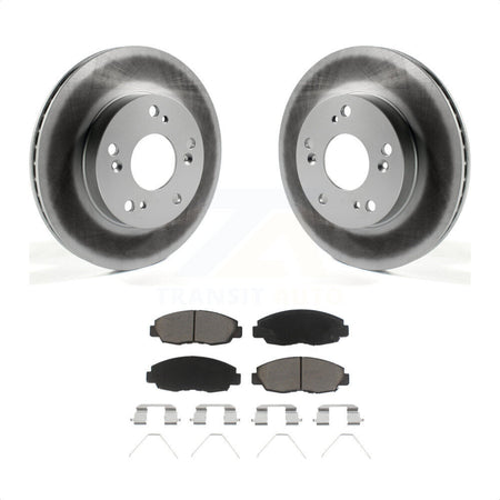 Front Coated Disc Brake Rotors And Ceramic Pads Kit For Honda Civic KGC-100310 by Transit Auto