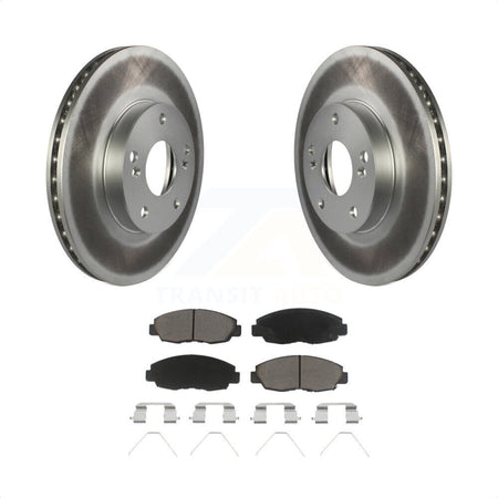 Front Coated Disc Brake Rotors And Ceramic Pads Kit For 2014-2015 Honda Civic Touring KGC-100312 by Transit Auto