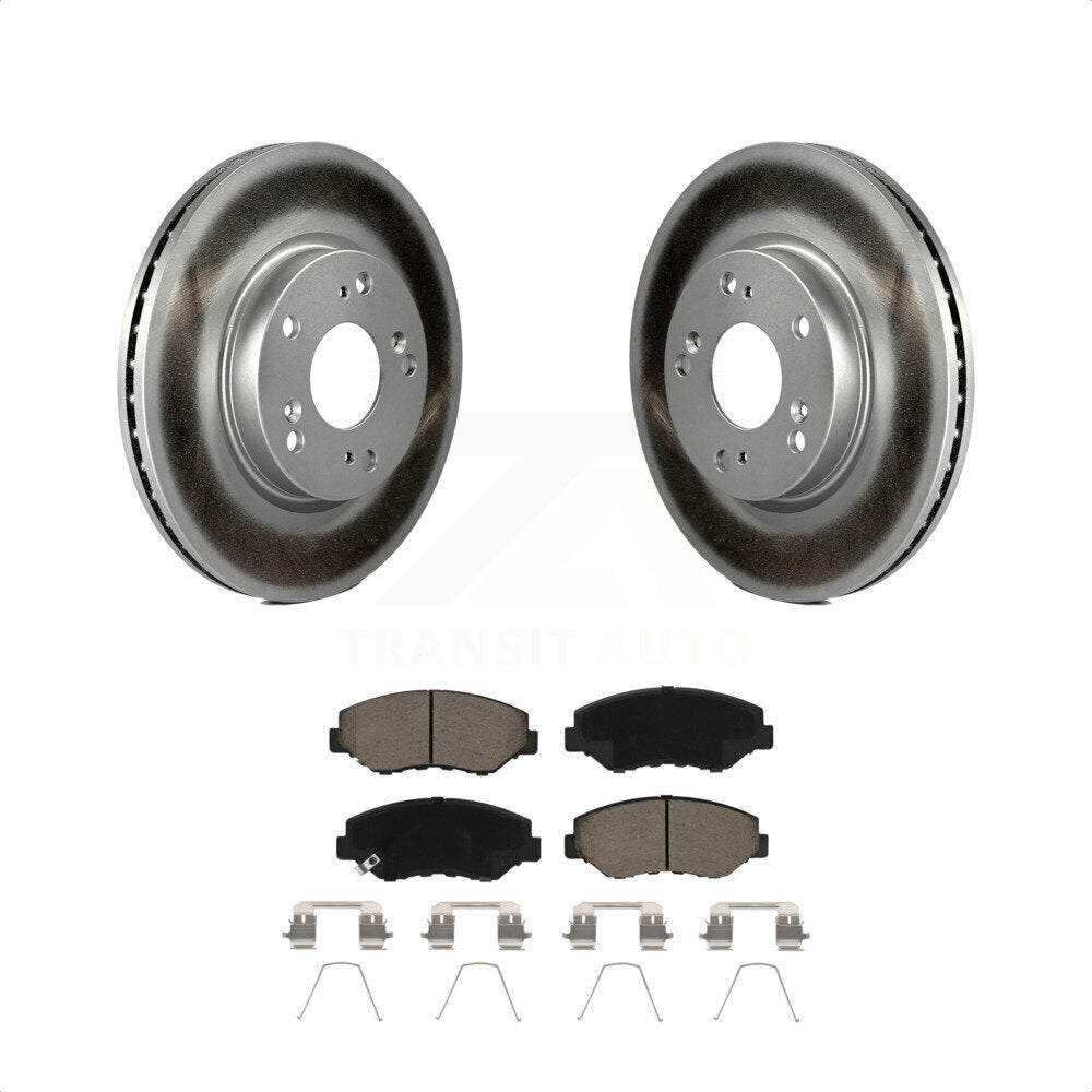 Front Coated Disc Brake Rotors And Ceramic Pads Kit For 2013 Acura ILX 2.0L KGC-100313 by Transit Auto