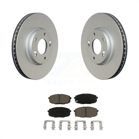 Front Coated Disc Brake Rotors And Ceramic Pads Kit For Kia Forte Koup Forte5 KGC-100349 by Transit Auto