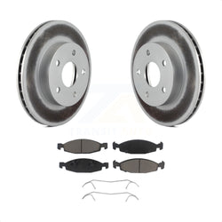 Front Coated Disc Brake Rotors And Ceramic Pads Kit For 1999-2002 Jeep Grand Cherokee With Teves & ATE Caliper KGC-100360