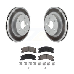 Front Coated Disc Brake Rotors And Ceramic Pads Kit For Jeep Grand Cherokee KGC-100361