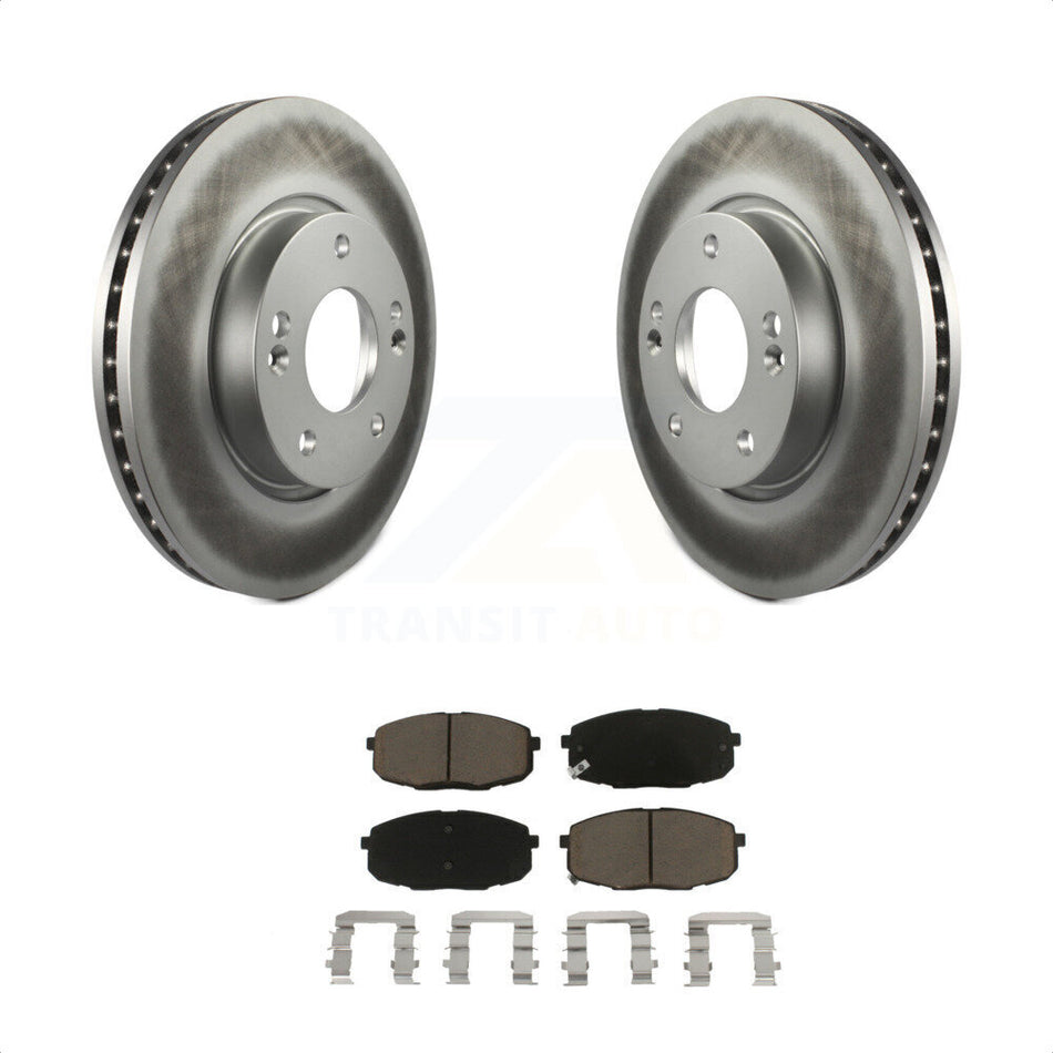 Front Coated Disc Brake Rotors And Ceramic Pads Kit For Hyundai Elantra KGC-100364 by Transit Auto