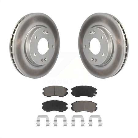 Front Coated Disc Brake Rotors And Ceramic Pads Kit For Hyundai Elantra KGC-100365 by Transit Auto