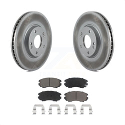 Front Coated Disc Brake Rotors And Ceramic Pads Kit For Hyundai Azera Kia Amanti KGC-100373