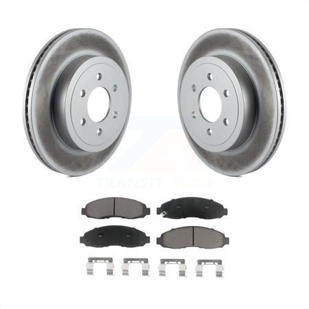 Front Coated Disc Brake Rotors And Ceramic Pads Kit For 2003-2004 Dodge Dakota KGC-100378 by Transit Auto