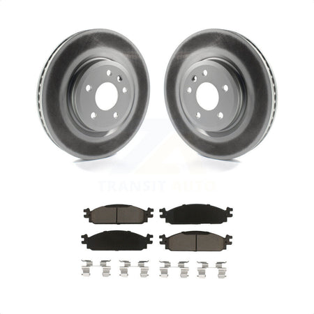 Front Coated Disc Brake Rotors And Ceramic Pads Kit For 2009-2010 Lincoln MKS KGC-100382 by Transit Auto