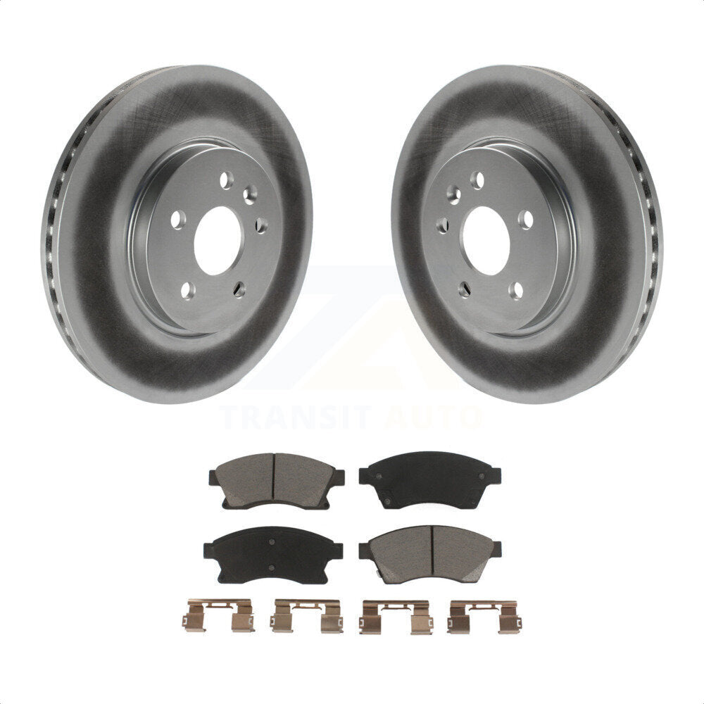 Front Coated Disc Brake Rotors And Ceramic Pads Kit For Chevrolet Buick Encore Trax Sonic KGC-100386 by Transit Auto