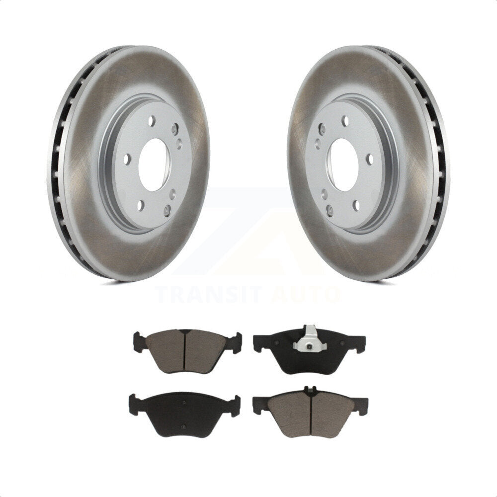 Front Coated Disc Brake Rotors And Ceramic Pads Kit For Mercedes-Benz E320 Chrysler Crossfire CLK320 CLK430 E430 SLK320 E300 KGC-100390 by Transit Auto