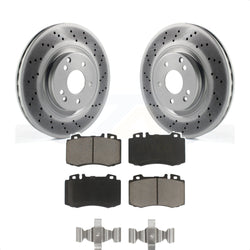 Front Coated Disc Brake Rotors And Ceramic Pads Kit For Mercedes-Benz C230 C320 SLK350 KGC-100391