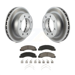 Front Coated Disc Brake Rotors And Ceramic Pads Kit For Ford F-250 Super Duty F-350 Excursion KGC-100400