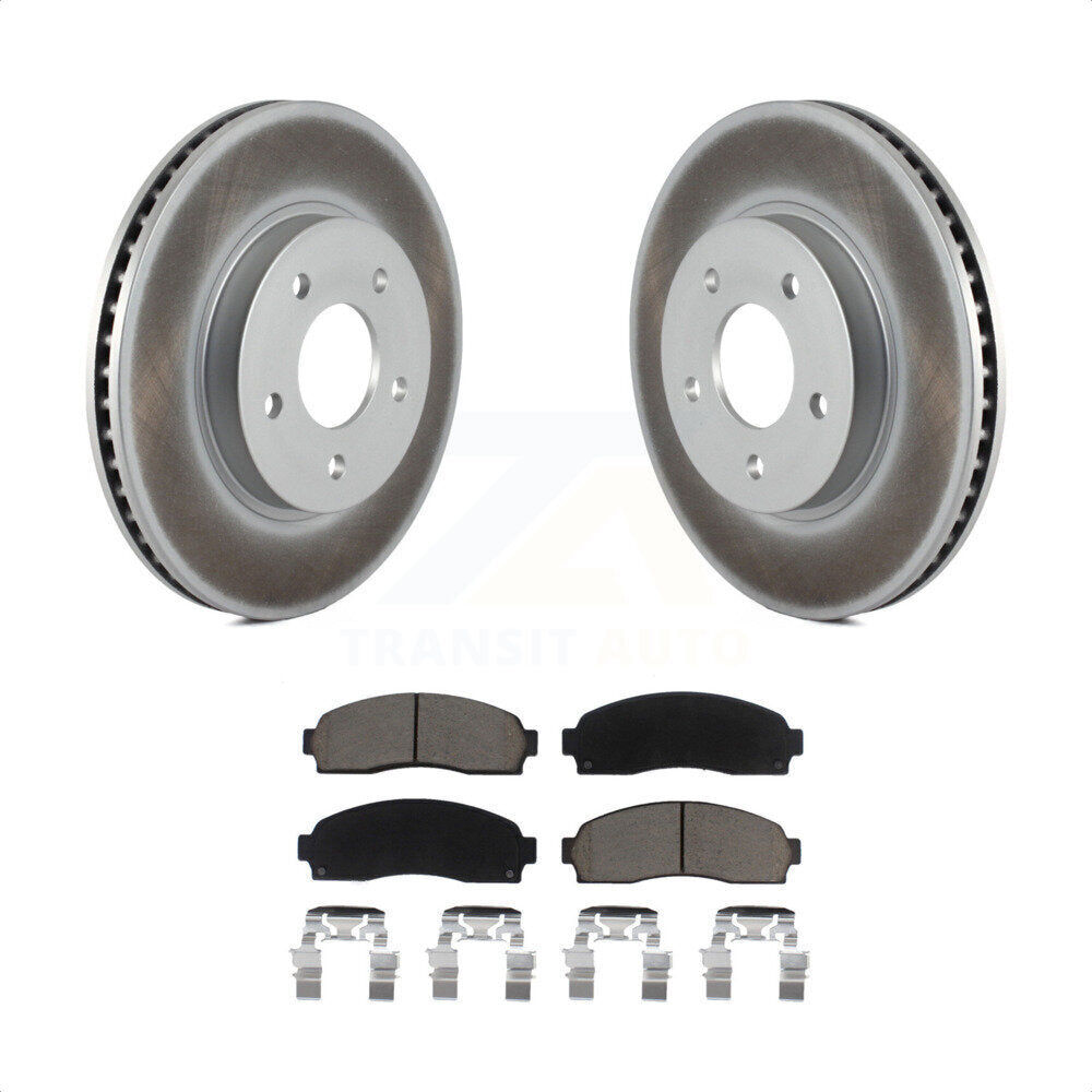 Front Coated Disc Brake Rotors And Ceramic Pads Kit For Saturn Vue Chevrolet Equinox Pontiac Torrent KGC-100404 by Transit Auto