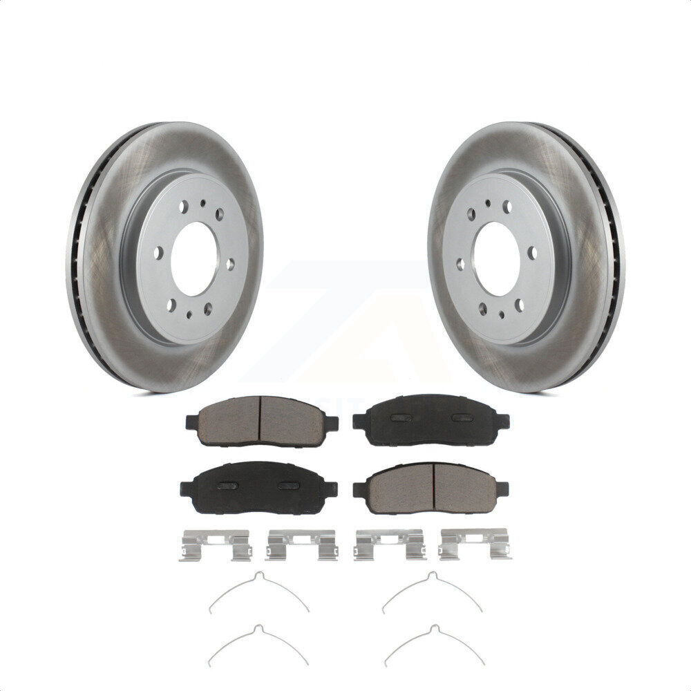 Front Coated Disc Brake Rotors And Ceramic Pads Kit For 2009 Ford F-150 With 6 Lug Wheels KGC-100405 by Transit Auto