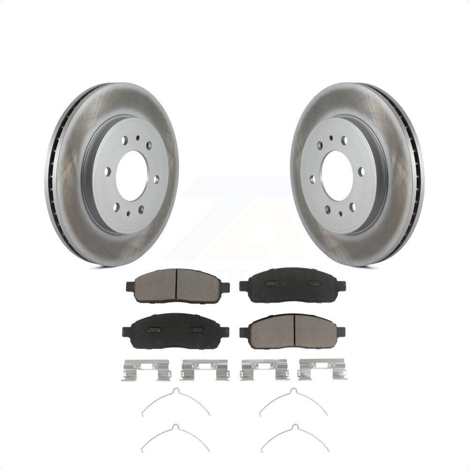 Front Coated Disc Brake Rotors And Ceramic Pads Kit For 2009 Ford F-150 With 6 Lug Wheels KGC-100405 by Transit Auto