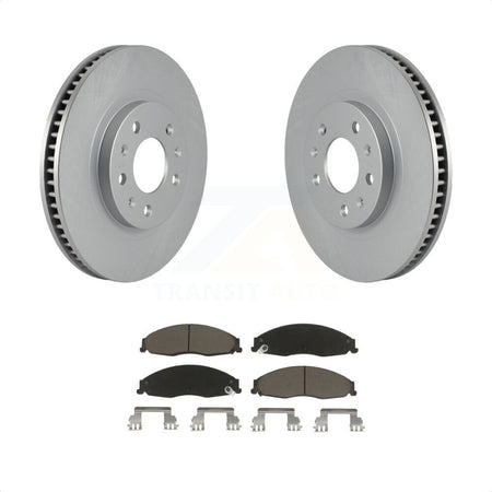 Front Coated Disc Brake Rotors And Ceramic Pads Kit For Cadillac CTS With Standard Suspension KGC-100406 by Transit Auto