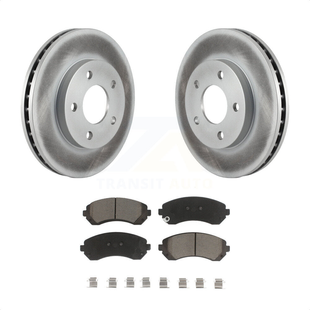 Front Coated Disc Brake Rotors And Ceramic Pads Kit For Buick Rendezvous Pontiac Aztek KGC-100407 by Transit Auto