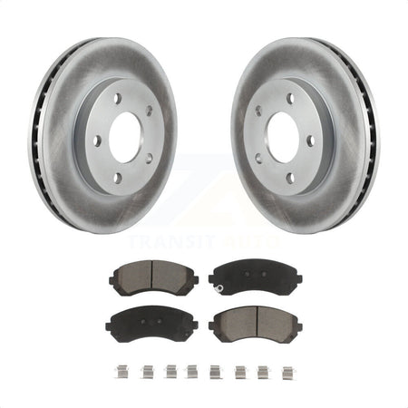 Front Coated Disc Brake Rotors And Ceramic Pads Kit For Buick Rendezvous Pontiac Aztek KGC-100407 by Transit Auto