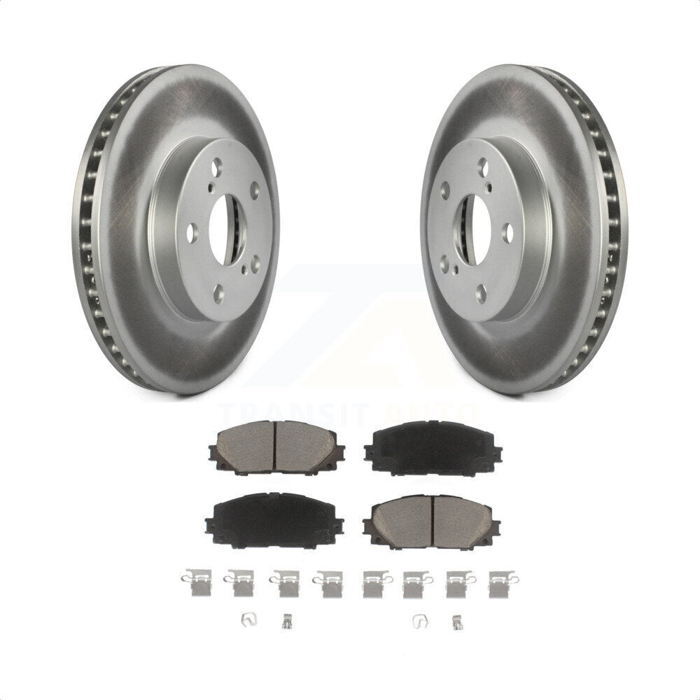 Front Coated Disc Brake Rotors And Ceramic Pads Kit For Toyota Prius Lexus CT200h Plug-In KGC-100423 by Transit Auto