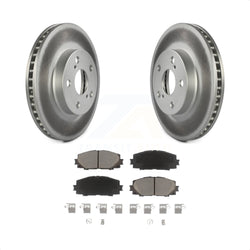 Front Coated Disc Brake Rotors And Ceramic Pads Kit For Toyota Prius Lexus CT200h Plug-In KGC-100423