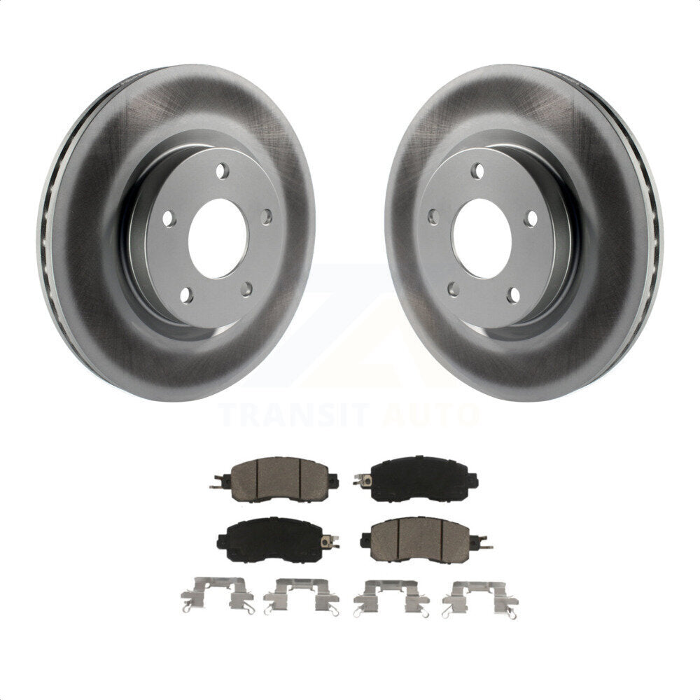 Front Coated Disc Brake Rotors And Ceramic Pads Kit For Nissan Altima KGC-100424 by Transit Auto