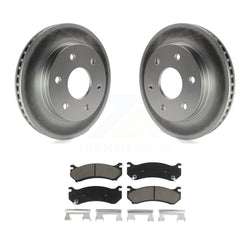 Front Coated Brake Rotor Ceramic Pad Kit For Chevrolet Silverado 1500 GMC Tahoe Sierra Suburban Yukon Avalanche XL Cadillac Classic Escalade Express 2500 Astro ESV EXT Savana KGC-100427
