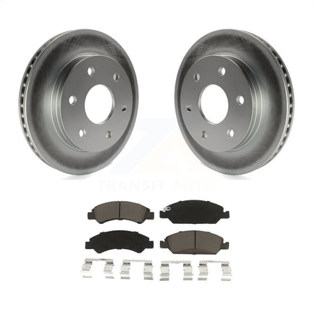 Front Coated Disc Brake Rotors And Ceramic Pads Kit For 2007 GMC Sierra 1500 rear brakes KGC-100429 by Transit Auto